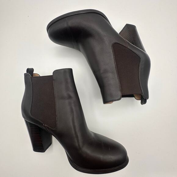 MICHAEL MICHAEL KORS Lottie Leather Ankle Boot Brown Sz. 6.5 EUC Orig. $139 - Picture 1 of 5